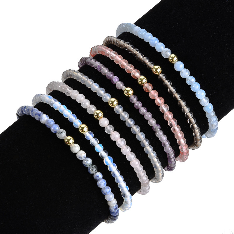 Bracelets en pierres précieuses, pierre gemme, différents matériaux pour le choix & Personnalisé & pour femme, plus de couleurs à choisir, Longueur:19 cm, Vendu par PC