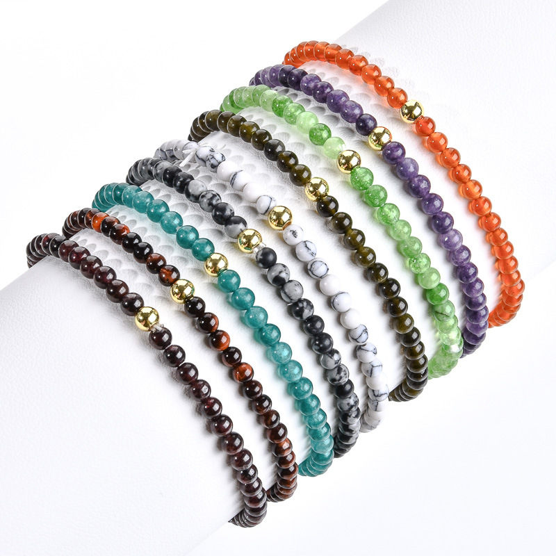 Bracelets en pierres précieuses, pierre gemme, différents matériaux pour le choix & Personnalisé & pour femme, plus de couleurs à choisir, Longueur:19 cm, Vendu par PC