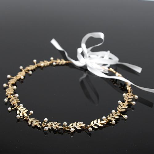 Headband, Zinc Alloy, with Plastic Pearl, fashion jewelry & for woman Approx 42 cm 