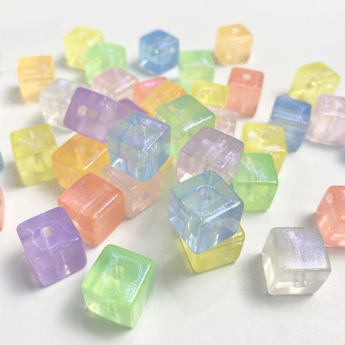 Miracle Acrylic Beads, Cube, DIY Approx 3.5mm 