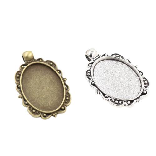 Zinc Alloy Pendant Cabochon Setting, plated, DIY Inner x25mm, Approx 