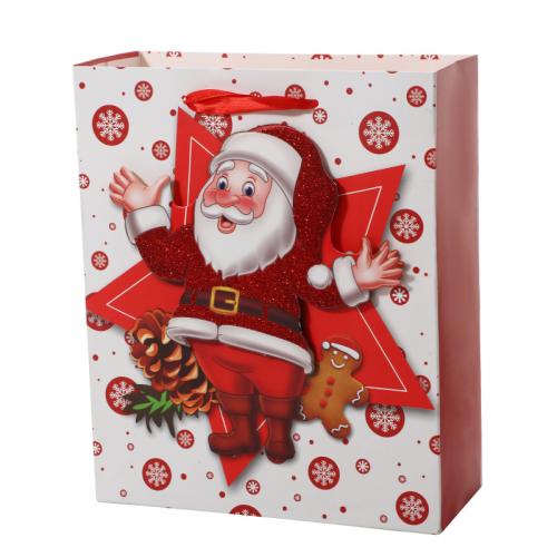 Papel Bolsa de regalos de Navidad, Diseño de Navidad & multifuncional & diverso tamaño para la opción & diferentes patrones para la opción, más colores para la opción, 12PCs/Grupo, Vendido por Grupo