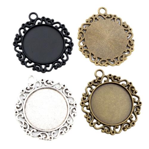 Zinc Alloy Pendant Cabochon Setting, plated, DIY Inner 25mm, Approx 