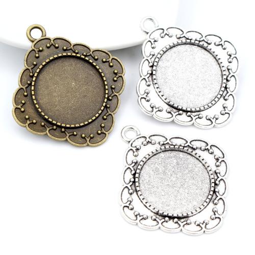 Zinc Alloy Pendant Cabochon Setting, plated, DIY Inner 20mm, Approx 