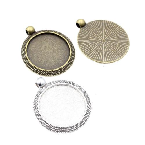 Zinc Alloy Pendant Cabochon Setting, plated, DIY Inner 25mm, Approx 