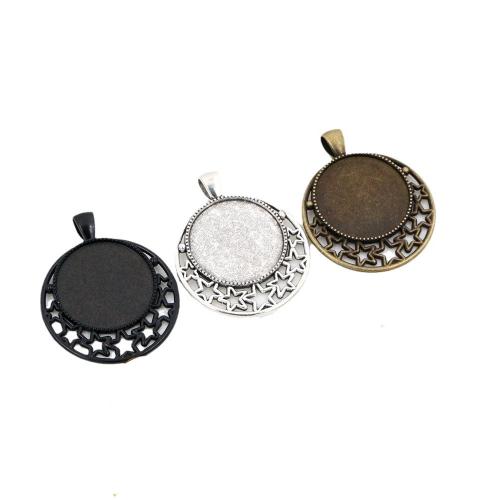 Zinc Alloy Pendant Cabochon Setting, plated, DIY Inner 25mm, Approx 