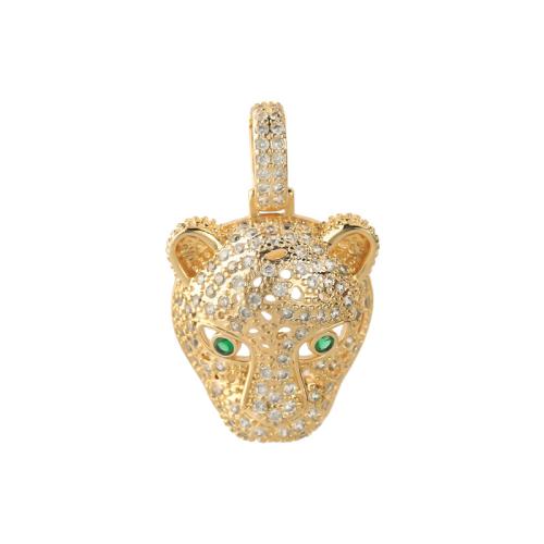 Cubic Zirconia Micro Pave Brass Pendant, plated, DIY & micro pave cubic zirconia 