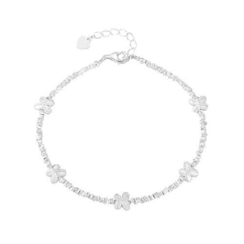 Plata de ley 925 Pulsera, con 1.2inch extender cadena, Mariposa, Joyería & para mujer, plateado, longitud:aproximado 6.3 Inch, Vendido por UD