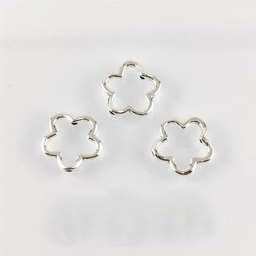 Zink Legierung Frame Perlen, Zinklegierung, Blume, antik silberfarben plattiert, DIY, 15mm, Bohrung:ca. 1mm, ca. 100PCs/Tasche, verkauft von Tasche