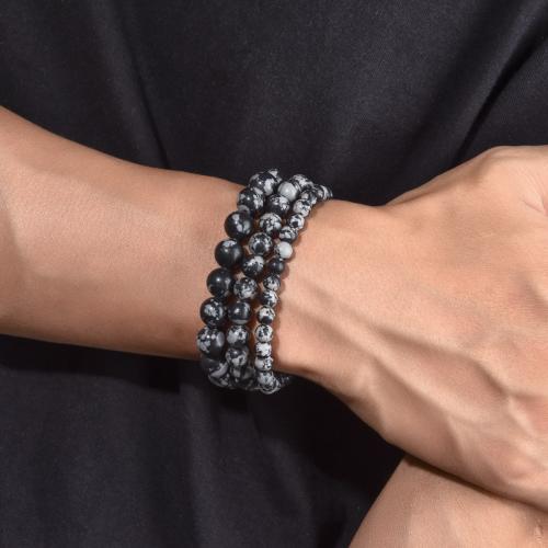 Snowflake Obsidian Bracelet & Unisex [