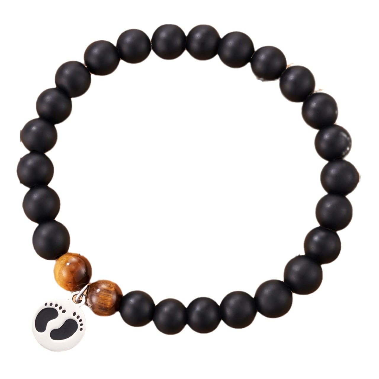 Bracelets en pierres précieuses, Abrazine Stone, avec oeil de tigre & Acier inoxydable 304, Placage ionique sous vide, Personnalisé & modèles différents pour le choix & pour homme, plus de couleurs à choisir, Longueur:19 cm, Vendu par PC