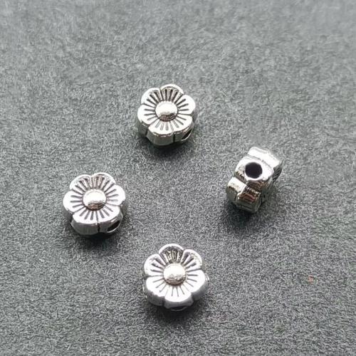 Zinc Alloy Spacer Beads, Flower, antique silver color plated, DIY Approx 