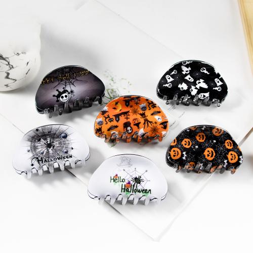 Hair Claw Clips, PVC Plastic, handmade, Halloween Design & for woman 