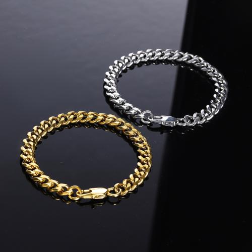 Stainless Steel Chain Bracelets, 304 Stainless Steel, fashion jewelry & Unisex 