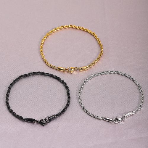 Stainless Steel Chain Bracelets, 304 Stainless Steel, fashion jewelry & Unisex 