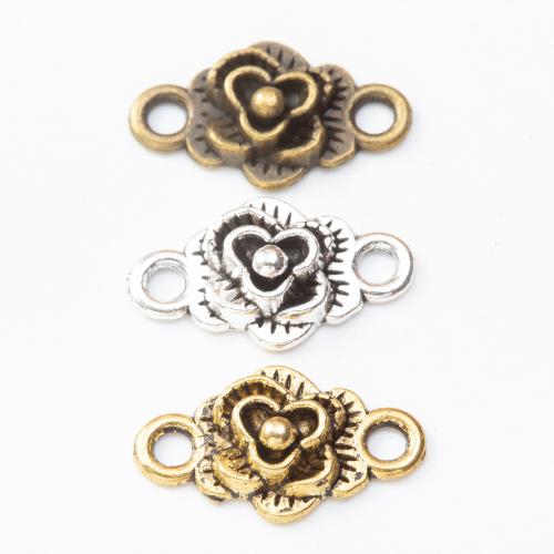 Flower Zinc Alloy Connector, plated, DIY & 1/1 loop Approx [