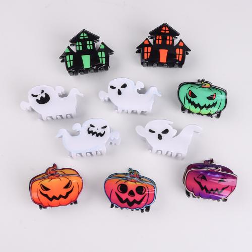 Hair Claw Clips, PVC Plastic, handmade, Halloween Design & for woman 