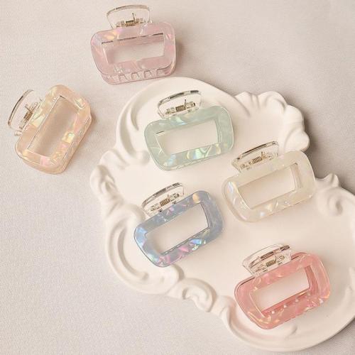 Hair Claw Clips, Acrylic, Square, handmade, for woman & hollow 