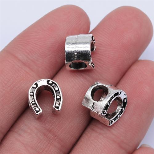 Zinc Alloy Jewelry Beads, Horseshoes, antique silver color plated, DIY 