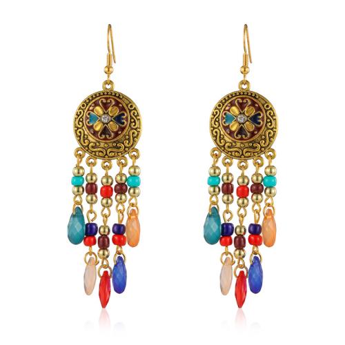 Enamel Zinc Alloy Drop Earring, fashion jewelry & for woman 