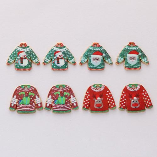 Zinc Alloy Christmas Pendants, Garment, gold color plated, Christmas Design & printing & DIY Approx [