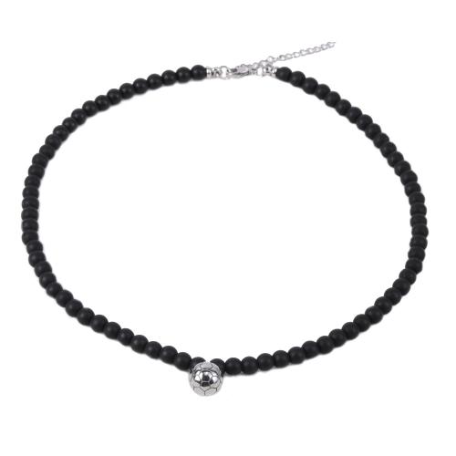 Edelstein Armbänder, 304 Edelstahl, mit Abrazine Stein, mit Verlängerungskettchen von 5cm, Modeschmuck & für den Menschen, schwarz, Länge:45 cm, verkauft von PC