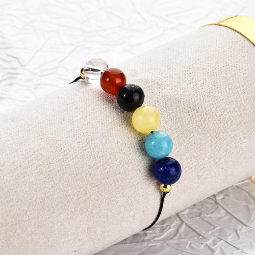 Ágata Pulsera, con Hilo cristal & Vidrio, Modificado para requisitos particulares & para mujer, más colores para la opción, longitud:19 cm, Vendido por UD