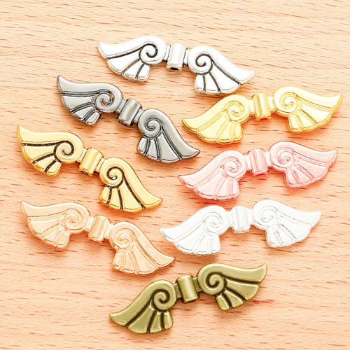 Wing Shaped Zinc Alloy Pendants, plated, DIY 