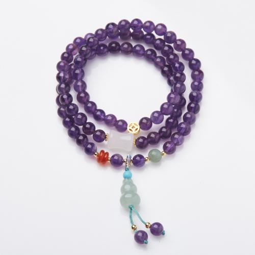 Quartz Bracelets, Amethyst, handmade, fashion jewelry & for woman Approx 42 cm [