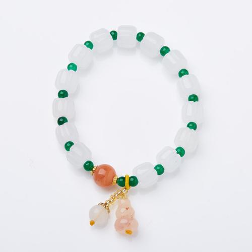 Jade Bracelets, Lighter Imperial Jade, handmade, fashion jewelry & for woman Approx 14-16 cm [