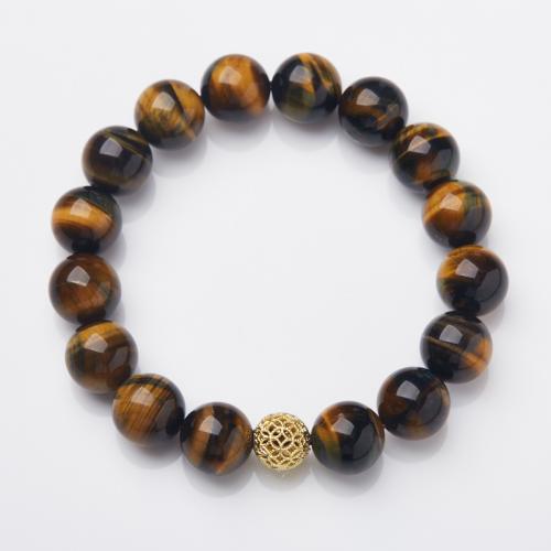 Tiger Eye Stone Bracelets, handmade, fashion jewelry & Unisex Approx 15-17 cm [