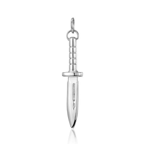 Stainless Steel Pendants, 304 Stainless Steel, Dagger, fashion jewelry & Unisex, 58mm 