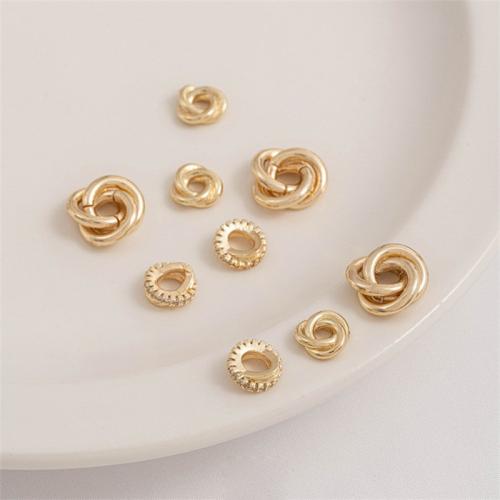 Entretoise de perles en laiton, Placage, DIY & styles différents pour le choix & pavé de micro zircon, doré, Vendu par PC