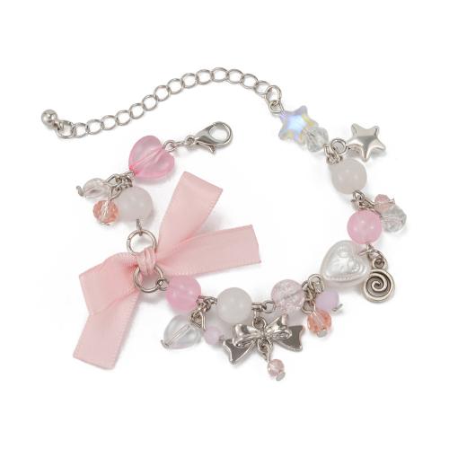 Acrylic Zinc Alloy Bracelets, with Zinc Alloy, fashion jewelry & for woman [