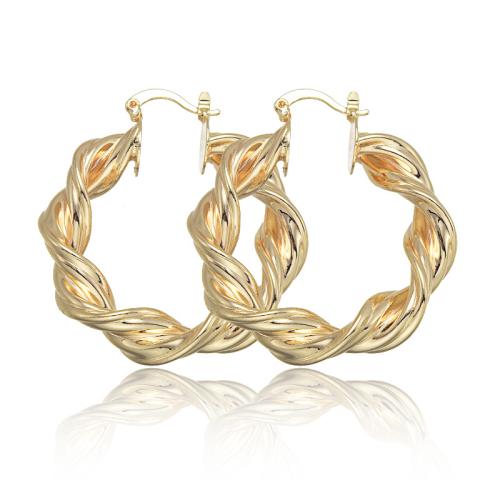 Boucle d'oreille en goutte de laiton, Plaqué or 18K, bijoux de mode & pour femme, doré Vendu par paire