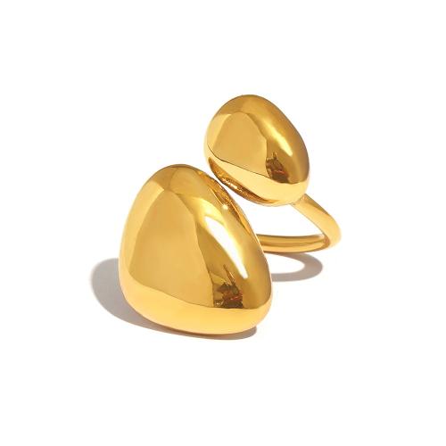 Anillos de Acero Inoxidable, acero inoxidable 304, 18K chapado en oro, Joyería & para mujer, tamaño:7, Vendido por UD