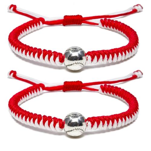 Fashion Jewelry Bracelet, 304 Stainless Steel, with Polyester, handmade, 2 pieces & Unisex Approx 16 cm 