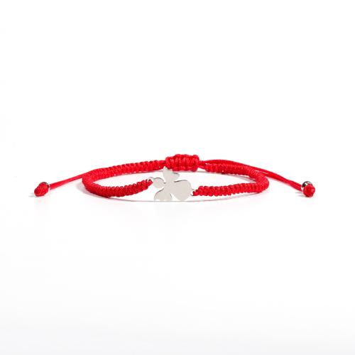 Fashion Jewelry Bracelet, 304 Stainless Steel, with Polyester Cord, handmade, for woman Approx 16 cm 