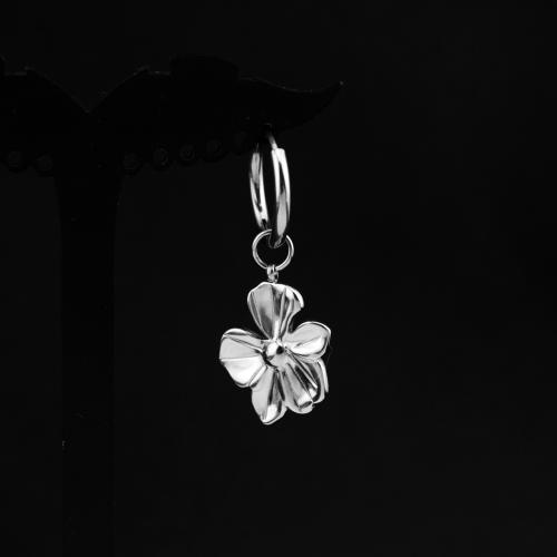 Stainless Steel Leverback Earring, 304 Stainless Steel, Flower, fashion jewelry & for woman 