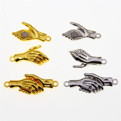 Zinc Alloy Magnetic Clasp, with Magnet, Hand, plated, DIY 32mm, Approx 