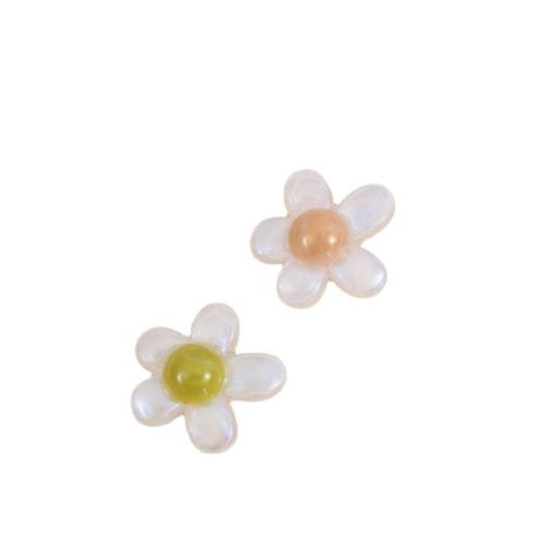 Snap Clip Findings, Resin, petals, UV plating, random style & DIY, Random Color 