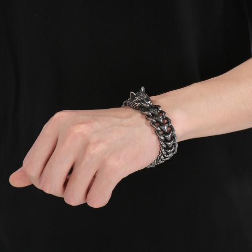 Stainless Steel Chain Bracelets, 304 Stainless Steel, Vacuum Ion Plating, for man 