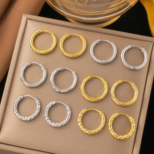 Stainless Steel Hoop Earring, 304 Stainless Steel, fashion jewelry & for woman inside diameter 12mm, diameter of wire 2.5mm 