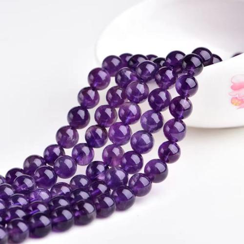 Natural Amethyst Beads, Round, DIY 