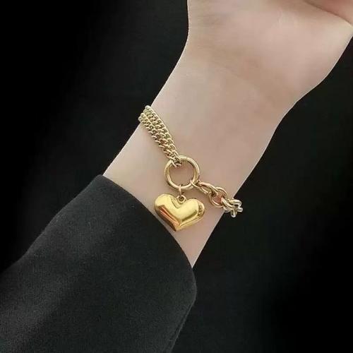 Fashion Zinc Alloy Bracelets, with 7cm extender chain, gold color plated, fashion jewelry, golden cm [