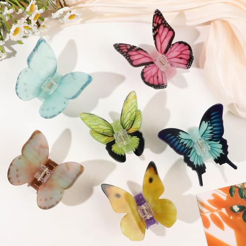 Hair Claw Clips, Plastic, Butterfly, handmade & for woman 