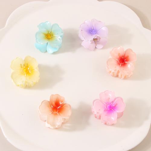 Hair Claw Clips, Plastic, Flower, stoving varnish, for woman 