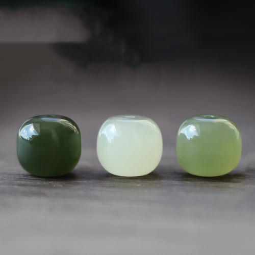 Single Gemstone Beads, Hetian Jade, polished, natural & DIY 