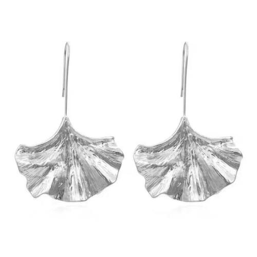 Zinc Alloy Drop Earring, Ginkgo Leaf, plated, for woman [