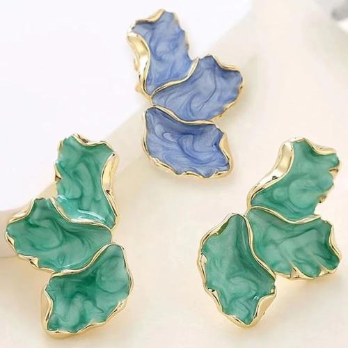 Enamel Zinc Alloy Stud Earring, plated, for woman 